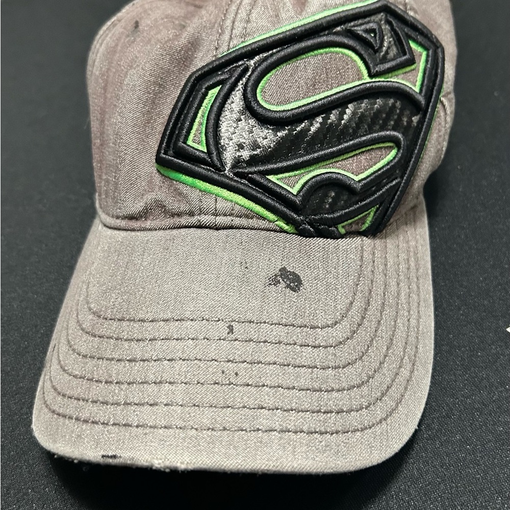 Cap Distressed cap Superman-still got life!! Actually a pretty cool hat!